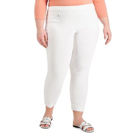 Alfani Women's Size 20WP Plus & Petite White Pull-On Skinny Dress Pants NWT - Picture 1 of 6